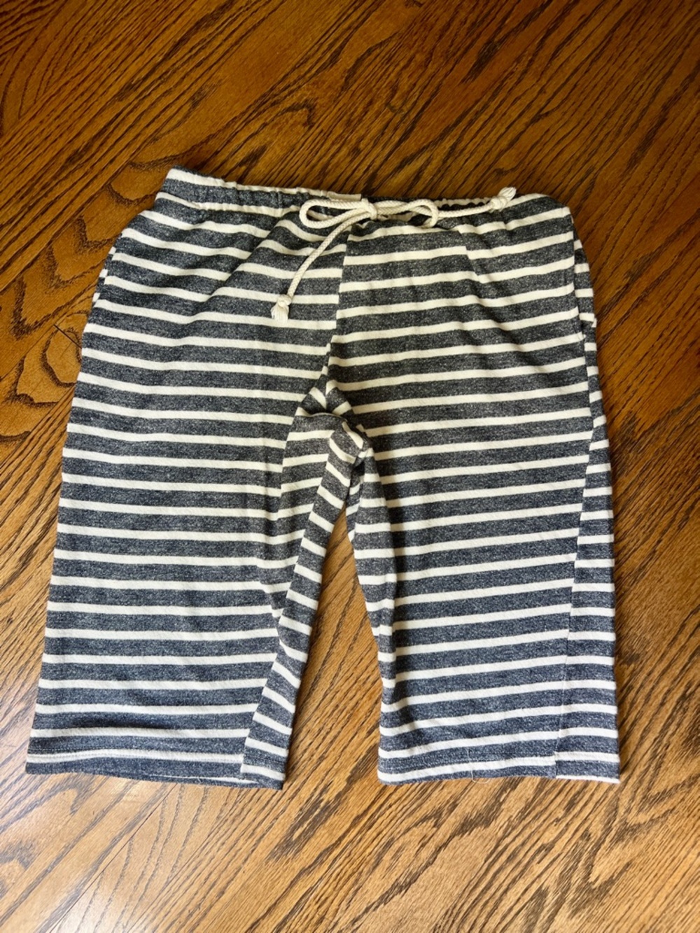 Men's Striped Drawstring Shorts - Blue & White